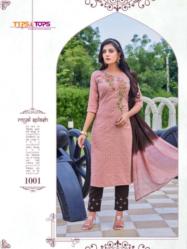 Tips Tops Odhani Viscose Embroidery Designer Readymade suit